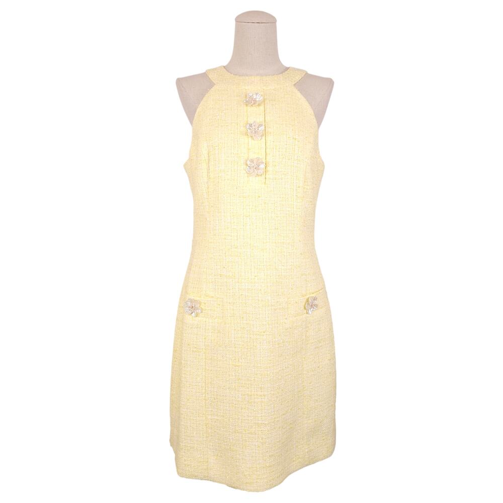 NWT Lilly Pulitzer Margarete Boucle Skirted Romper Yellow Sz 6